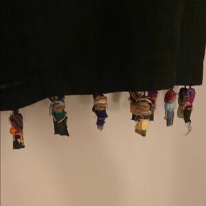 Linen Sleeveless Dress with dolls at the hem